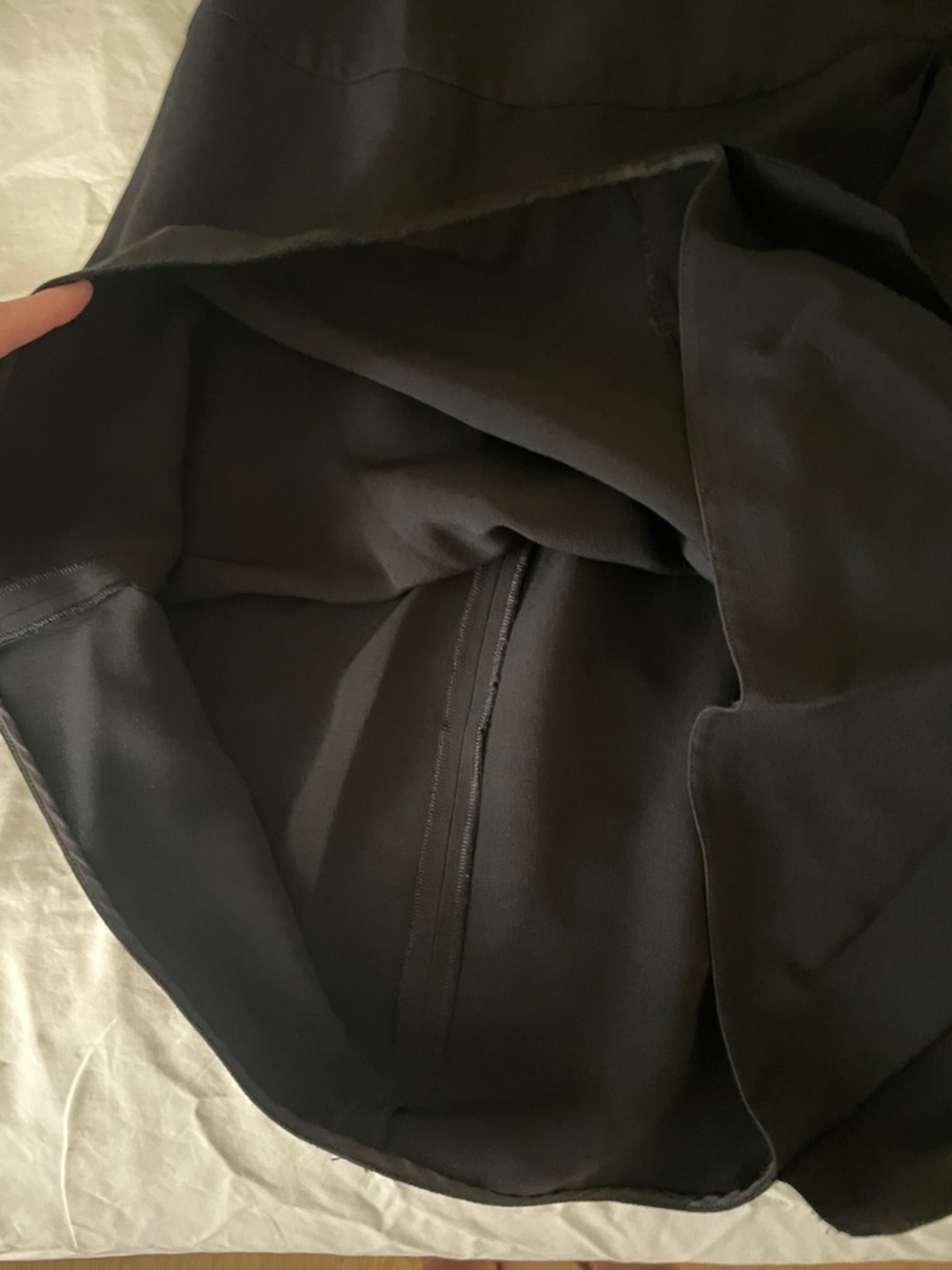 Prada Black Long-Sleeve Draped Back Dress - Picture 12 of 16